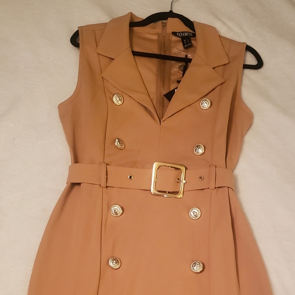 Classy/Sexy Beige Dress Size L 0003 - Picture 2 of 11